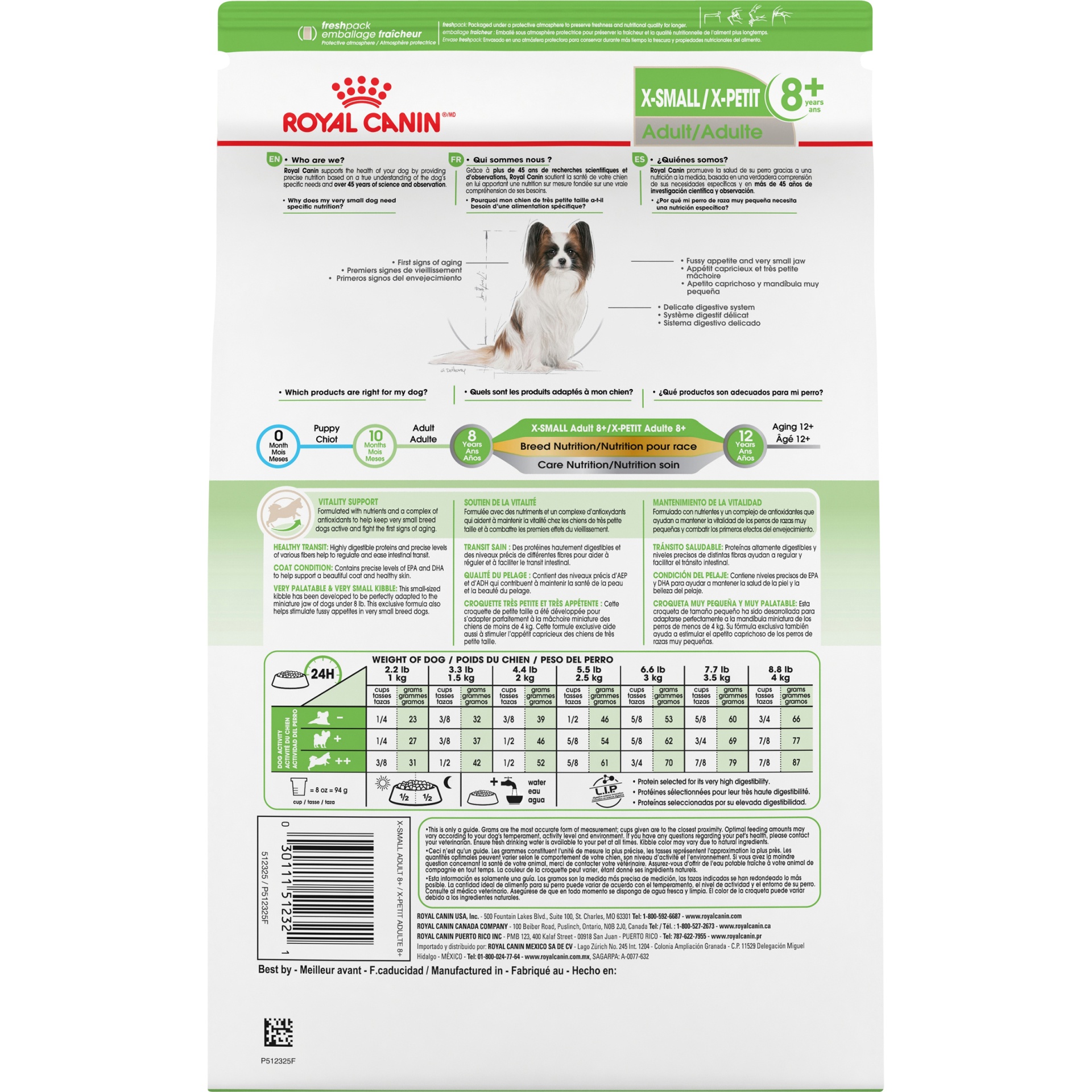 slide 5 of 9, Royal Canin Size Health Nutrition X-Small Mature 8+ Dry Dog Food, 2.5 lb