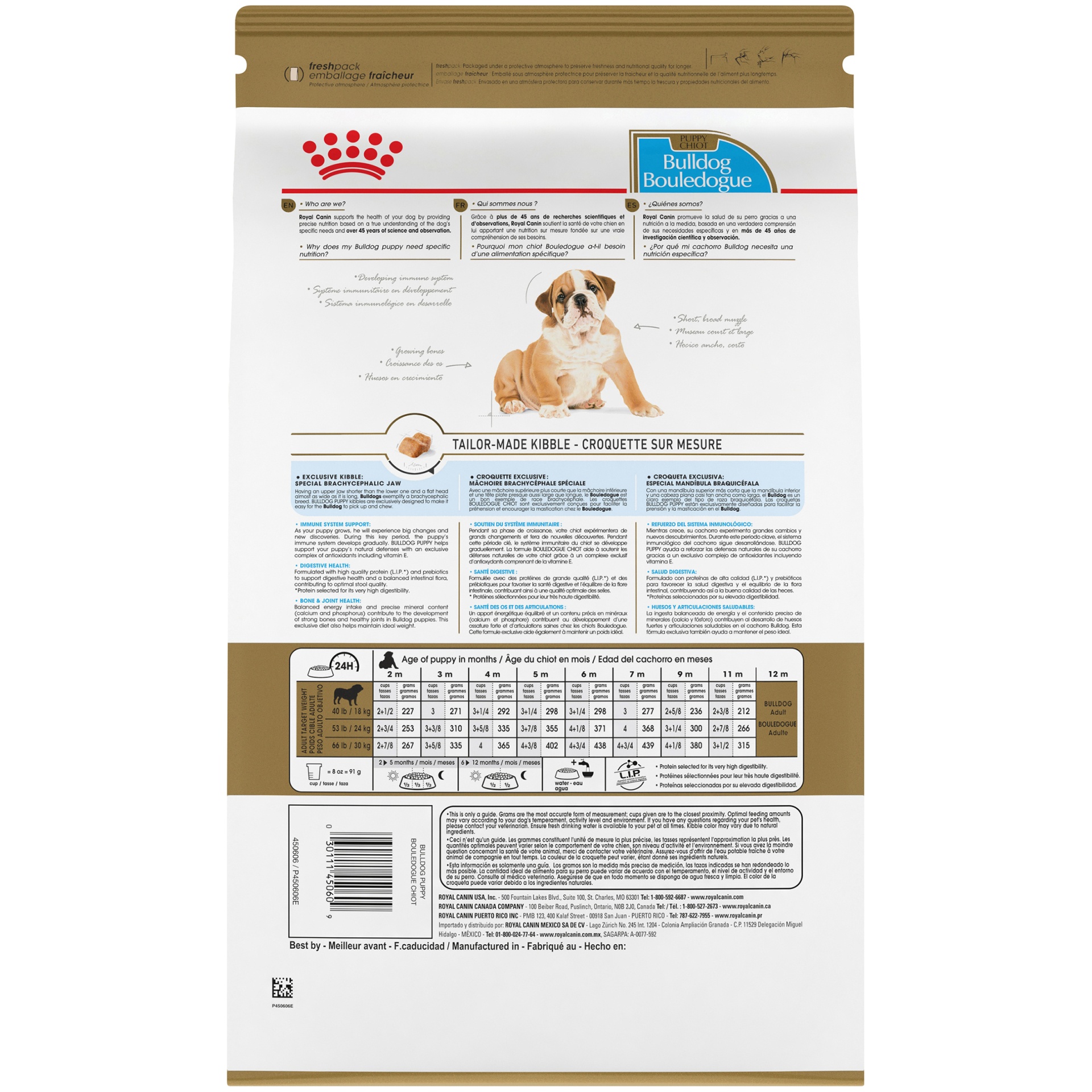 slide 6 of 9, Royal Canin Breed Health Nutrition Bulldog Puppy Dry Dog Food, 30 lb