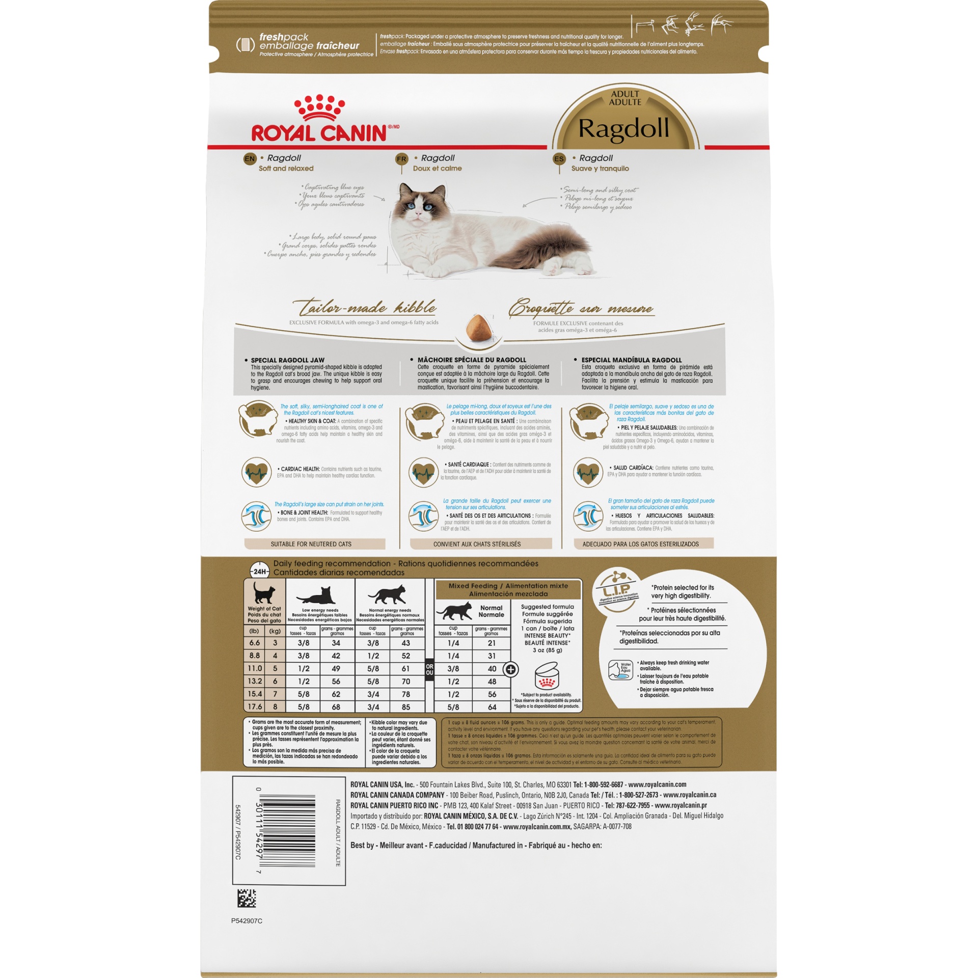 slide 4 of 9, Royal Canin Feline Breed Nutrition Ragdoll Dry Cat Food, 7 lb