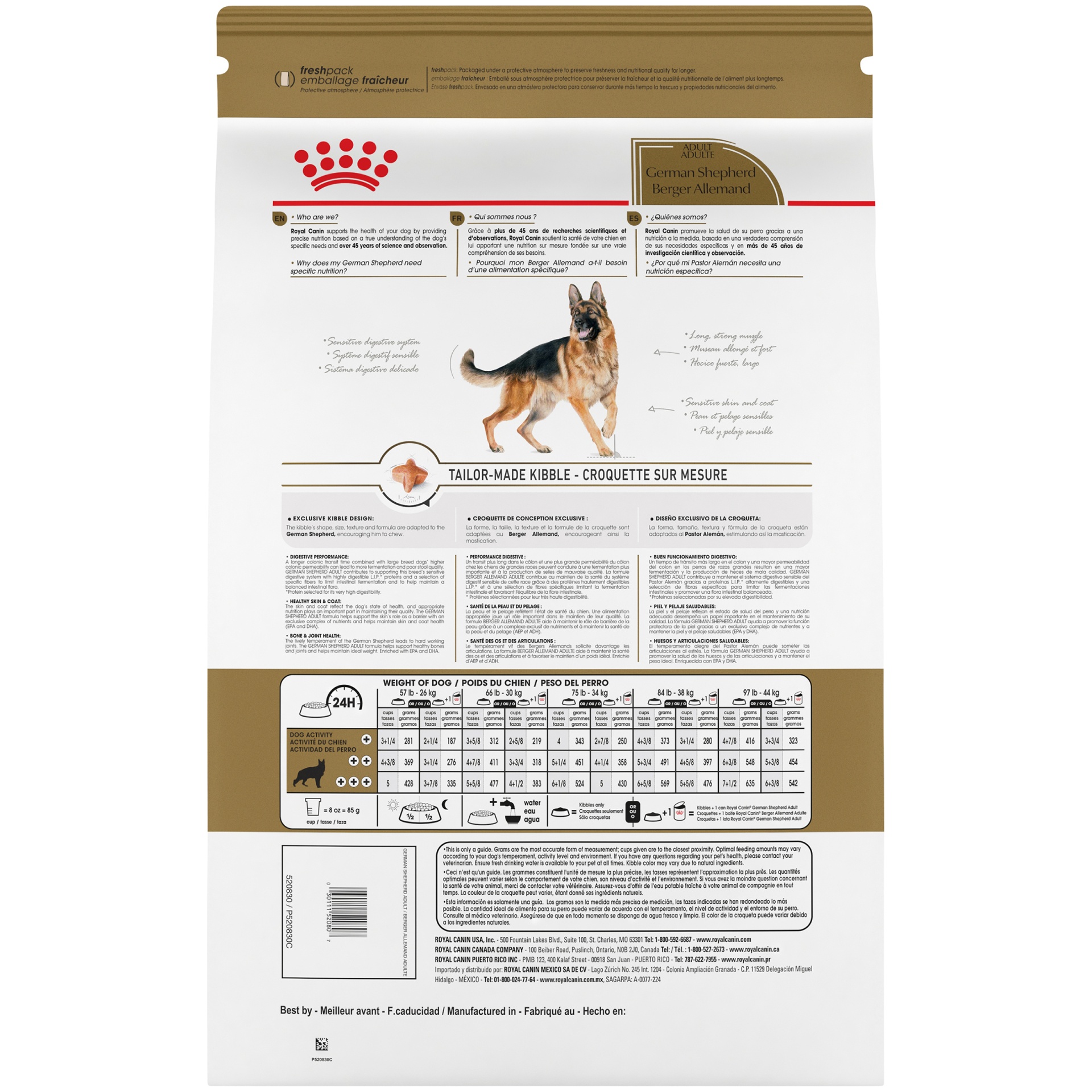 slide 8 of 9, Royal Canin Breed Health Nutrition German Shepherd Adult Dry Dog Food, 30 lb