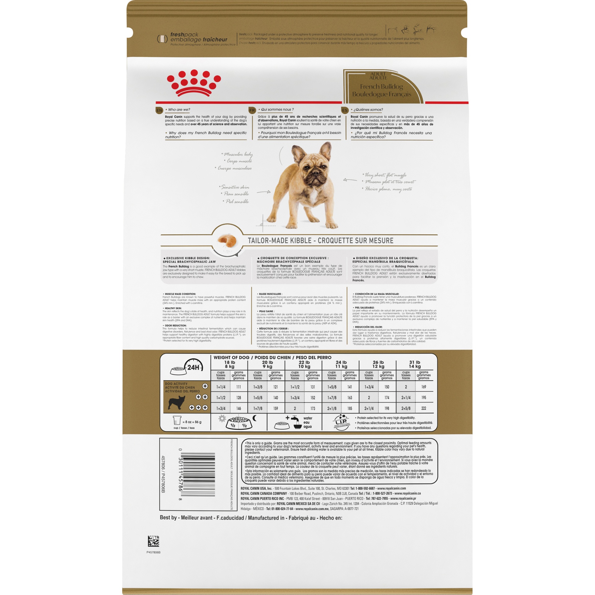 slide 8 of 9, Royal Canin Breed Health Nutrition French Bulldog Adult Dry Dog Food, 17 lb