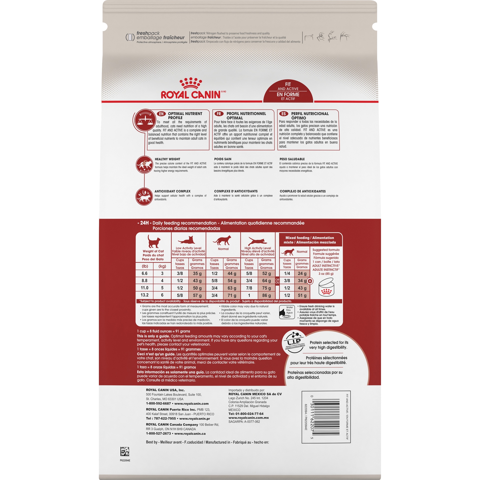 slide 8 of 9, Royal Canin Feline Health Nutrition Adult Fit 32 Dry Cat Food, 15 lb