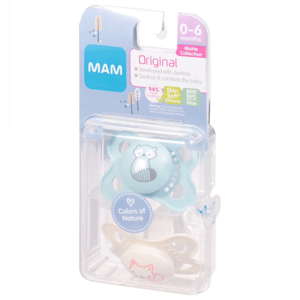 slide 2 of 9, MAM Deco 0-6M Pacifiers, assorted, 2 ct