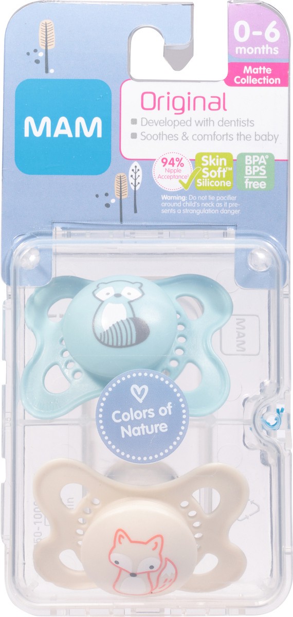 slide 8 of 9, MAM Deco 0-6M Pacifiers, assorted, 2 ct