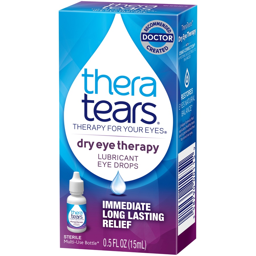 slide 4 of 6, TheraTears Dry Eye Therapy Lubricating Eye Drops for Dry Eyes, 0.5 fl oz bottle, 0.5 fl oz