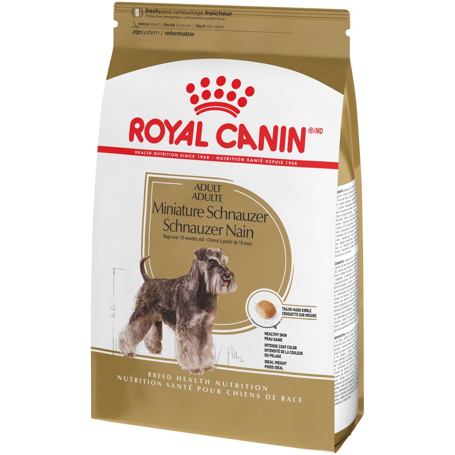 slide 9 of 9, Royal Canin Breed Health Nutrition Miniature Schnauzer Adult Dry Dog Food, 10 lb