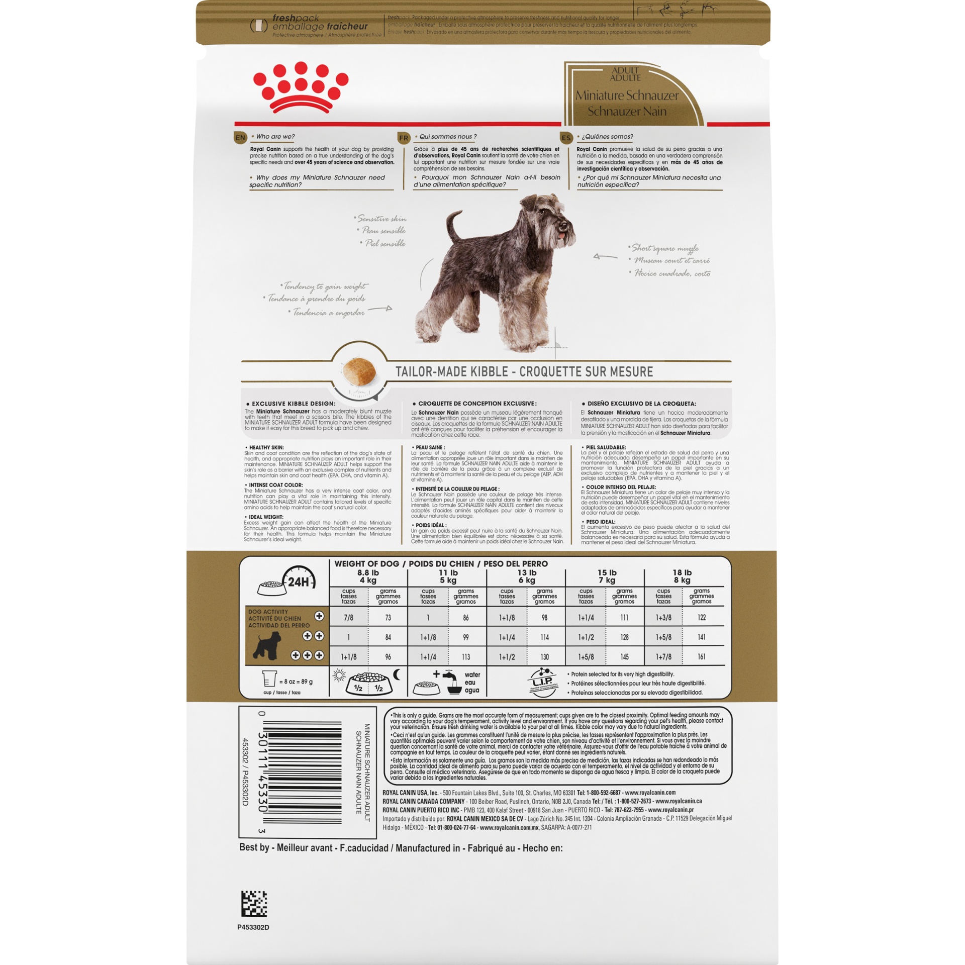 slide 7 of 9, Royal Canin Breed Health Nutrition Miniature Schnauzer Adult Dry Dog Food, 10 lb