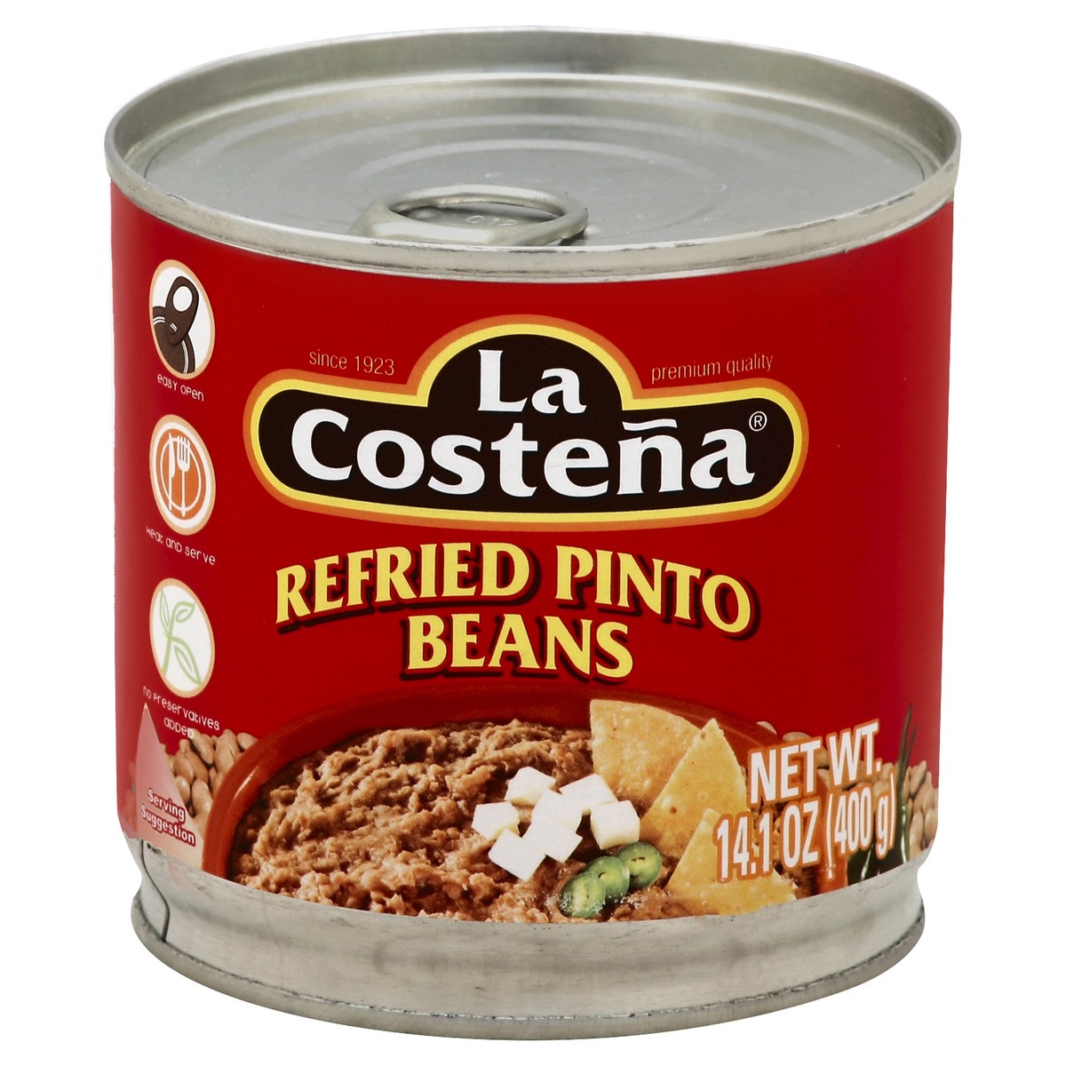 slide 2 of 2, La Costeña Refried Pinto Beans, 14.1 oz