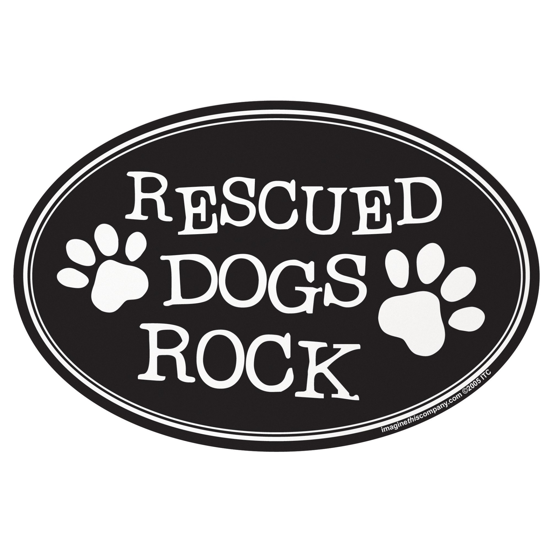 slide 1 of 1, Imagine This Magnet Rescue Dogs Rock, SM