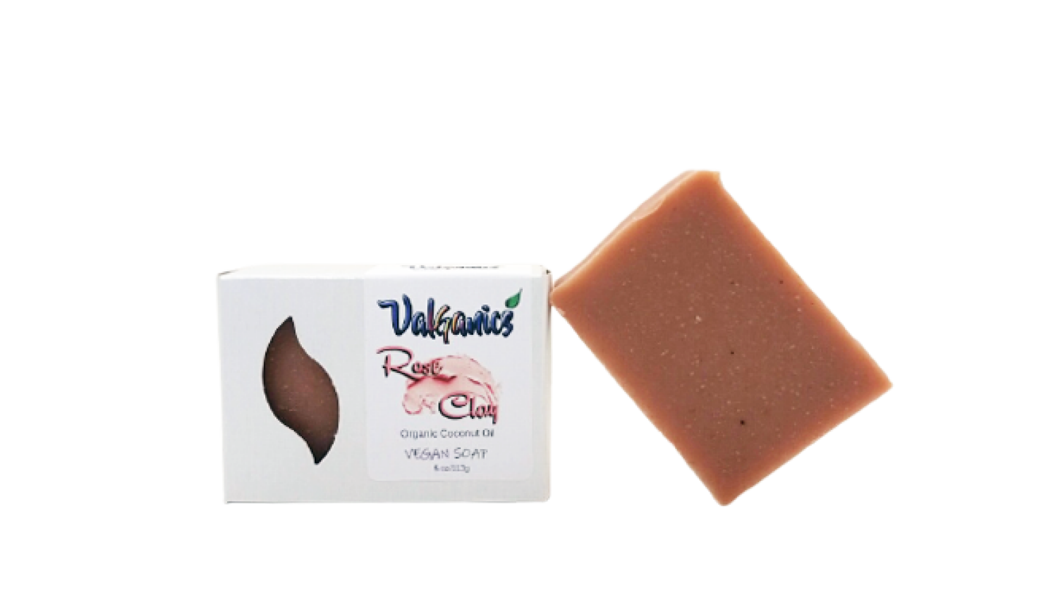 slide 1 of 1, Valganics Bar Soap Vegan Rose Clay 5OZ, 5 oz