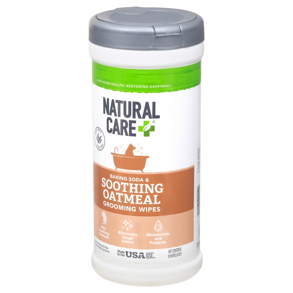 slide 2 of 12, Natural Care + Natural Care Oatmeal Dog Wipes - EA, 1 ct