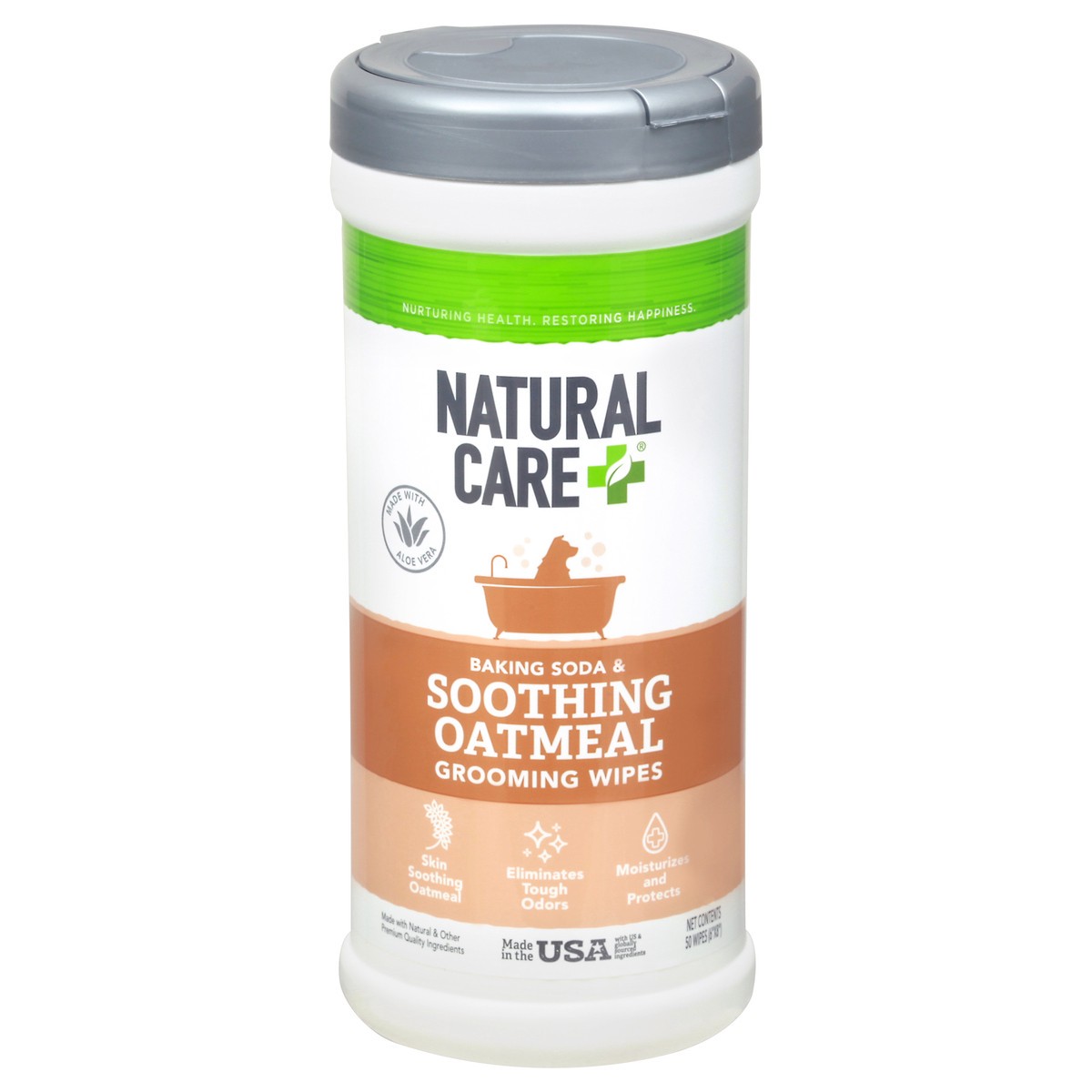 slide 12 of 12, Natural Care + Natural Care Oatmeal Dog Wipes - EA, 1 ct