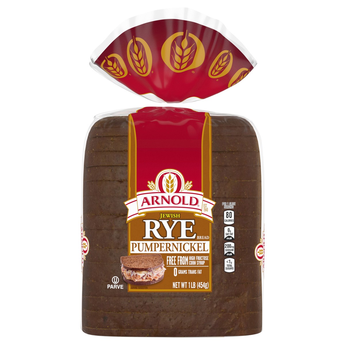 slide 1 of 7, Arnold Pumpernickel Jewish Rye Bread, 16 oz, 1 lb
