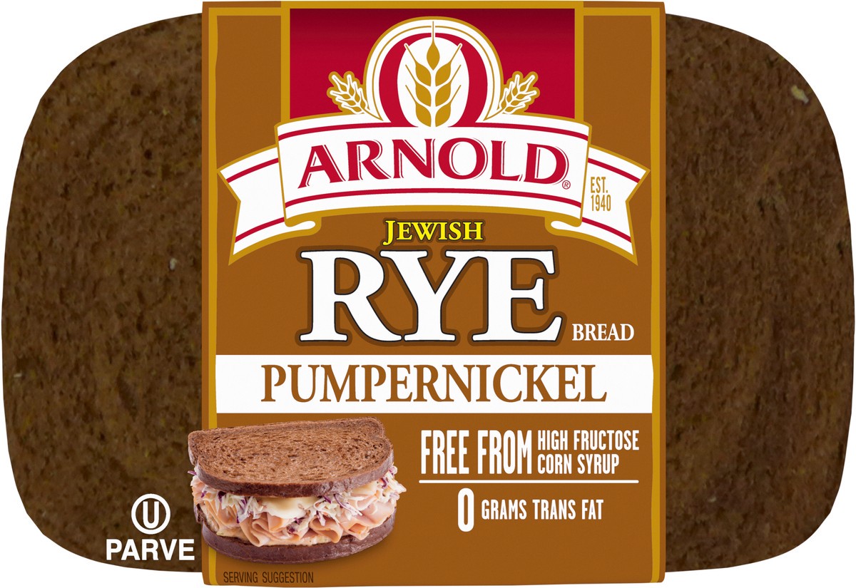 slide 4 of 7, Arnold Jewish Rye Pumpernickel Bread, 16 oz, 8 ct