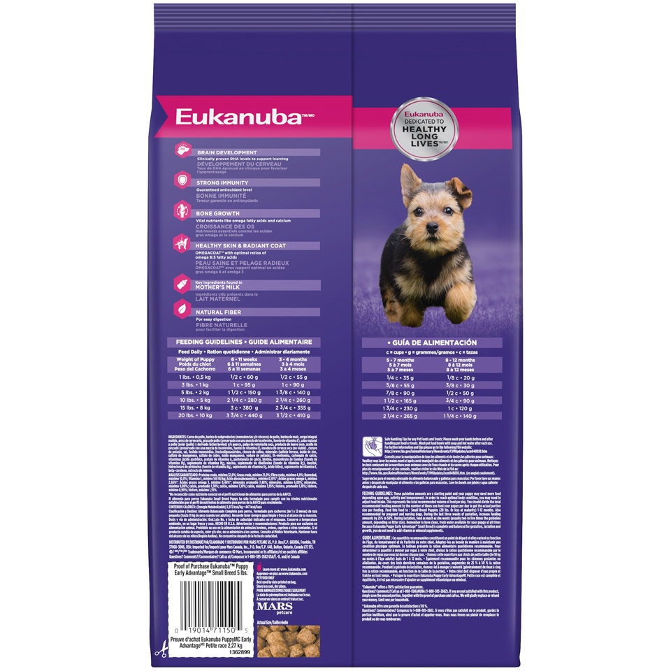 slide 6 of 7, Eukanuba Small Breed Puppy Food, 5 lb