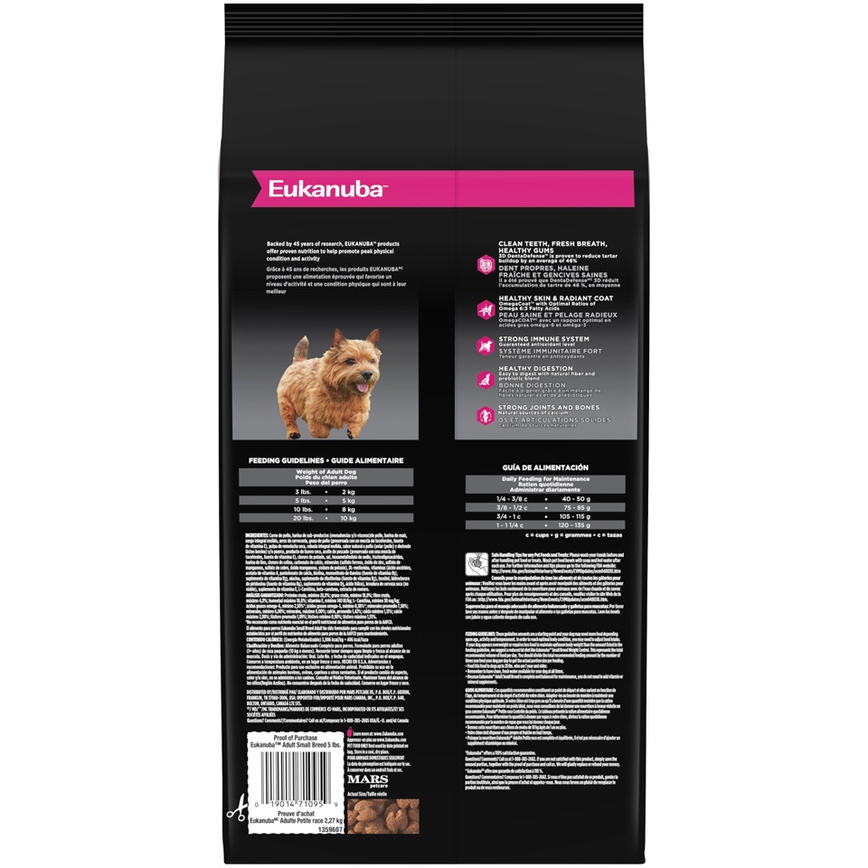 slide 2 of 5, Eukanuba Small Breed Adult Dog Food, 5 lb