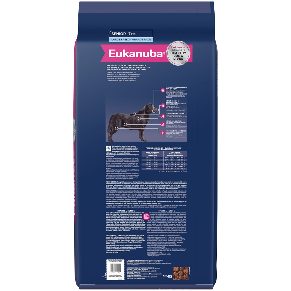 slide 3 of 5, Eukanuba Large Breed Senior Dry Dog Food, 30 lb