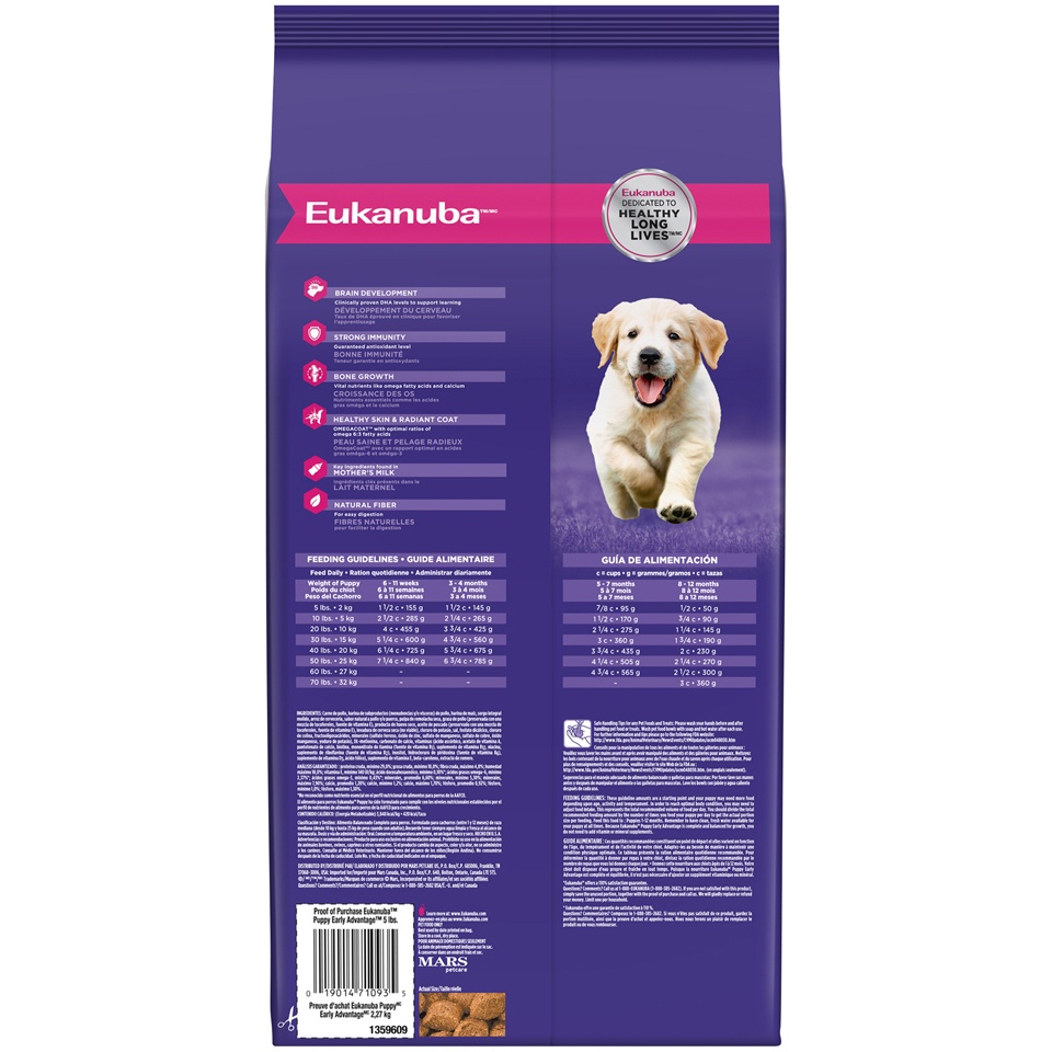 slide 3 of 5, Eukanuba Puppy Food, 5 lb