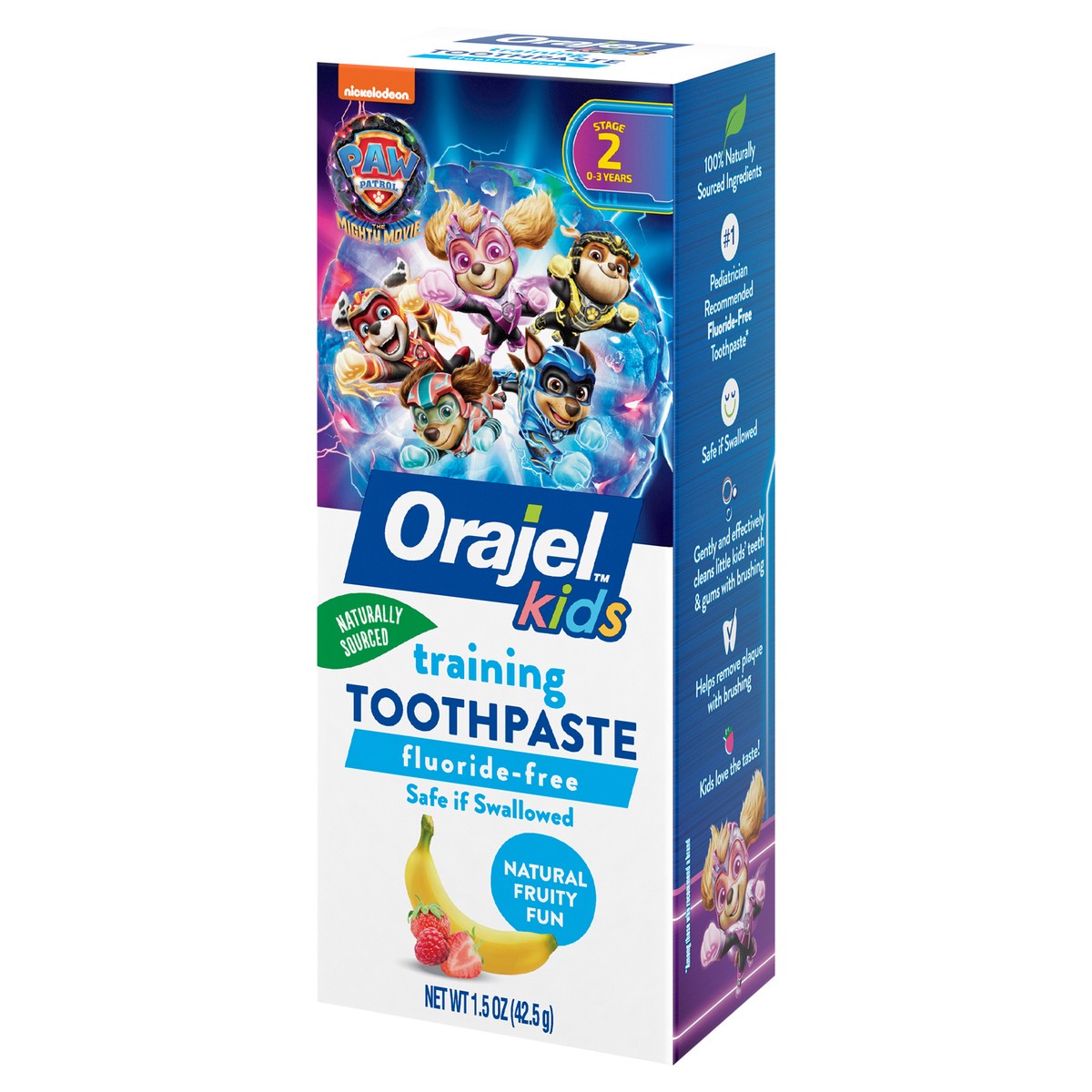 slide 6 of 9, Orajel Paw Patrol Fluoride-Free Training Toothpaste, Fruity Fun Flavor, One 1.5oz Tube: Orajel #1 Pediatrician Recommended Brand for Kids Non-Fluoride Toothpaste, 1.5 oz