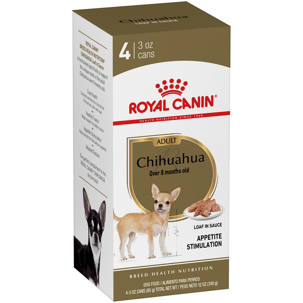 slide 9 of 9, Royal Canin Breed Health Nutrition Chihuahua Loaf In Sauce Dog Food Multipack, 4 ct; 3 oz