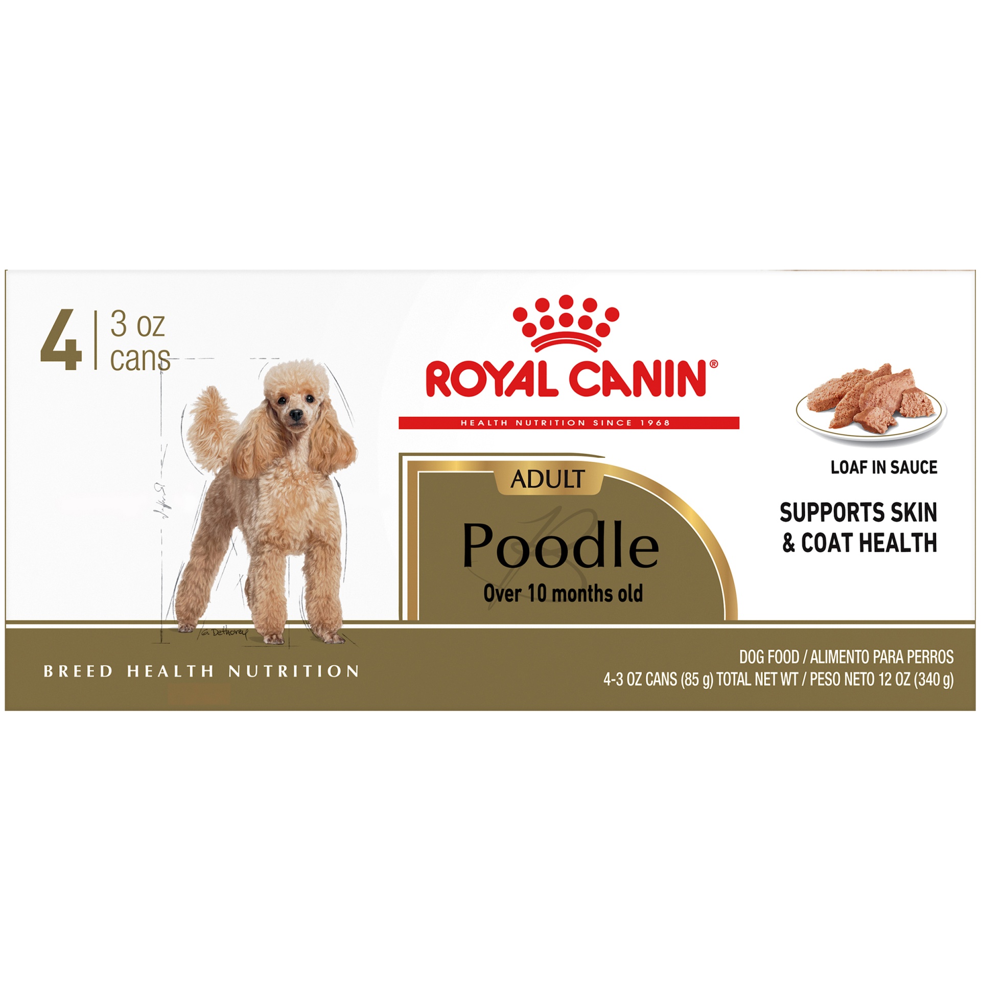 slide 6 of 9, Royal Canin Breed Health Nutrition Poodle Loaf In Sauce Dog Food Multipack, 4 ct; 3 oz