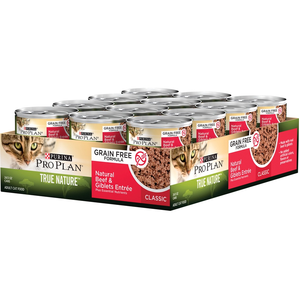 slide 4 of 6, Purina Pro Plan Cat Food - Beef & Giblets, 3 oz