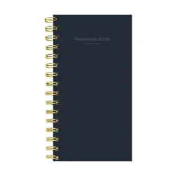 TF Publishing Black Spiral Password Book