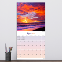 slide 15 of 17, 2024 Sunsets Wall Calendar, 1 ct