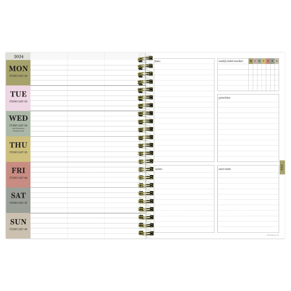 slide 4 of 5, TF Publishing Medium Weekly/Monthly Planner, 6-1/2" X 8", Animal, July 2023 To June 2024, 1 ct