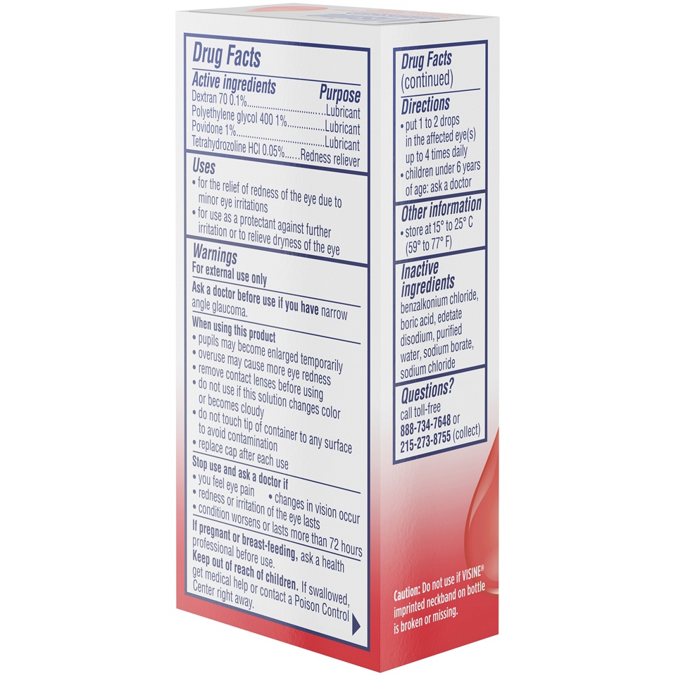 slide 4 of 6, VISINE ADVANCED Redness + Irritation Relief Eye Drops, 0.5 Fl. Oz, 5 oz