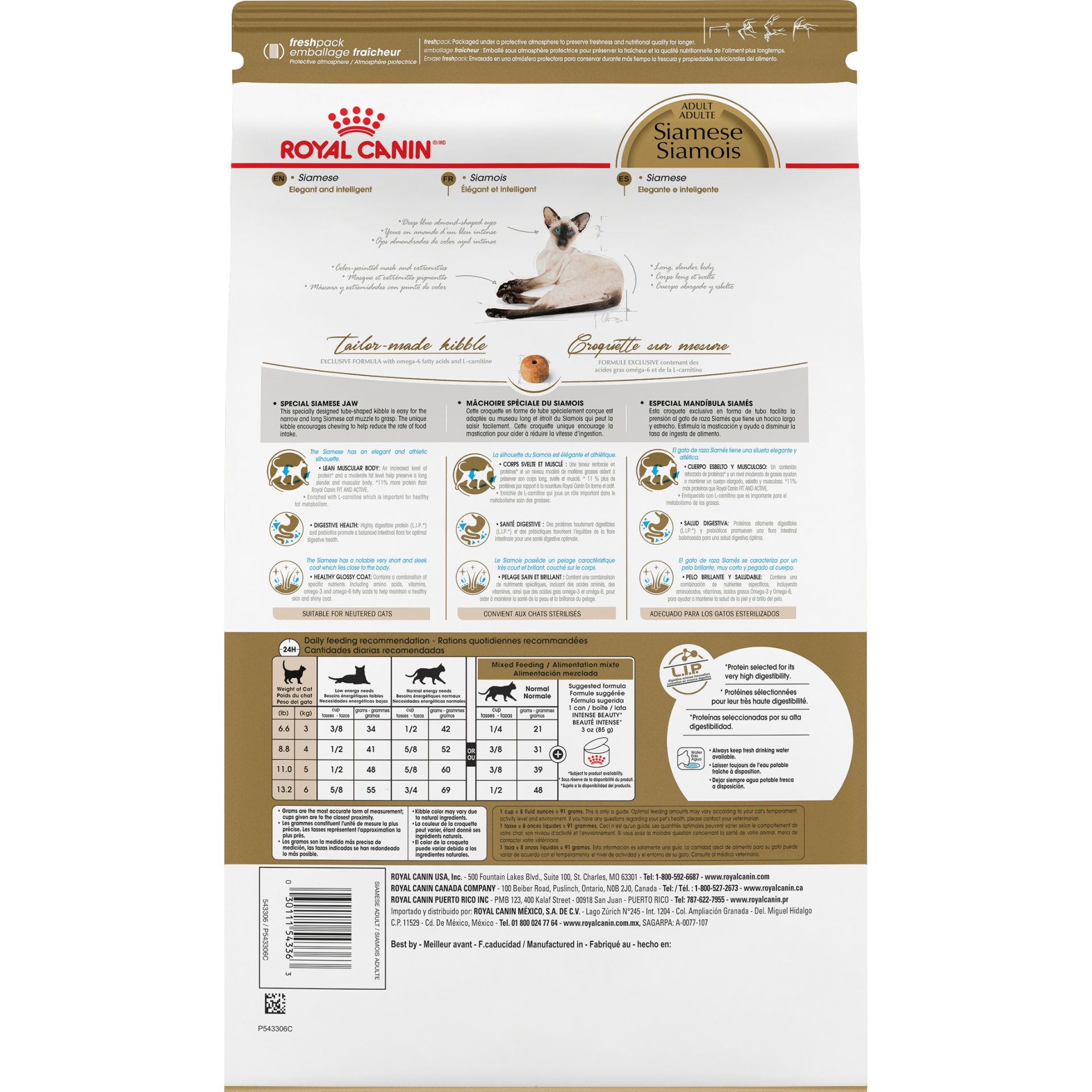 slide 9 of 9, Royal Canin Feline Breed Nutrition Siamese Dry Cat Food, 6 lb