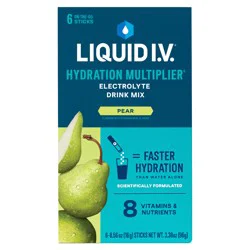 Liquid I.V. Hydration Multiplier - Pear - Hydration Powder Packets | Electrolyte Powder Drink Mix | Convenient Single-Serving Sticks | Non-GMO | 6 Sticks