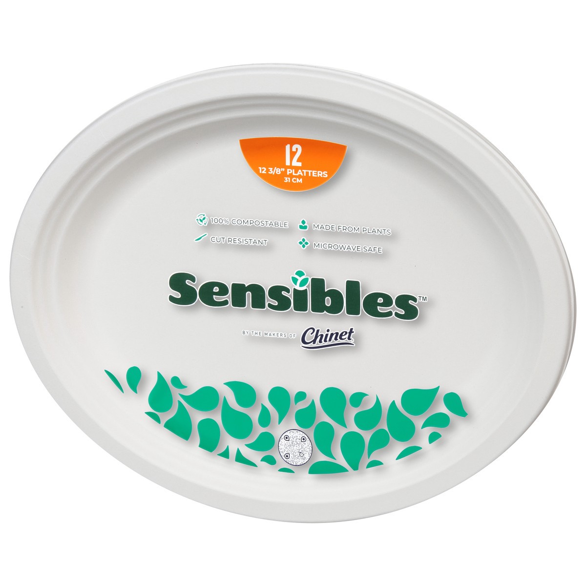 slide 8 of 13, Chinet Sensibles 12.375 Inch Platters 12 ea, 12 ct