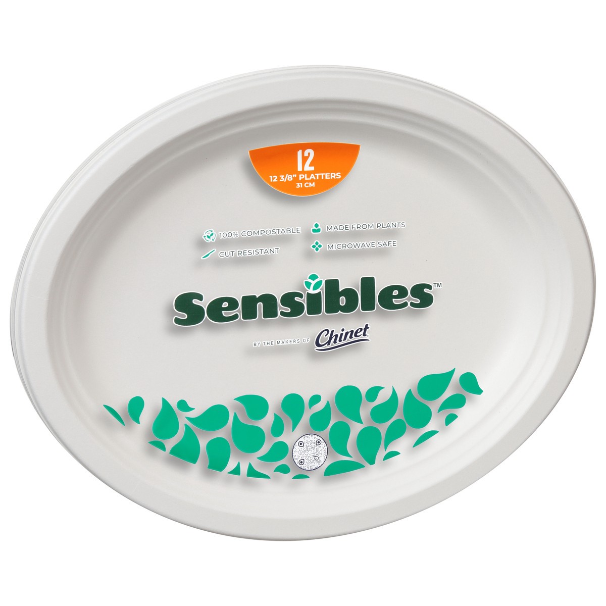 slide 5 of 13, Chinet Sensibles 12.375 Inch Platters 12 ea, 12 ct