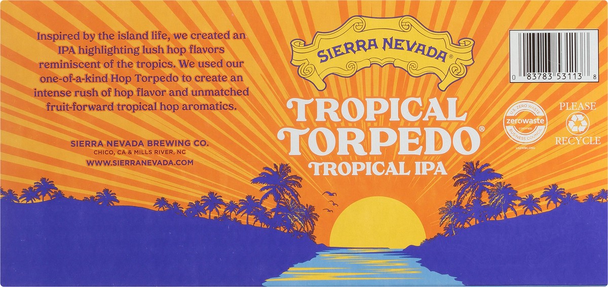 slide 4 of 9, Sierra Nevada Tropical Torpedo Tropical IPA Beer 12 ea, 12 oz