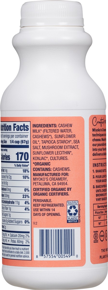slide 4 of 9, Miyoko's Creamery Pourable Plant Milk Mozzarella 16 oz, 16 oz