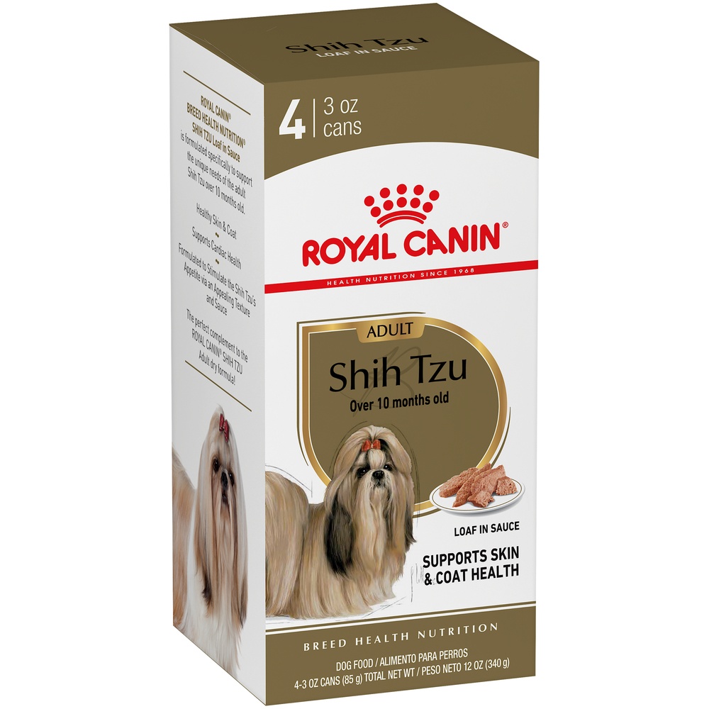 slide 2 of 9, Royal Canin Breed Health Nutrition Shih Tzu Loaf In Sauce Food for Dogs, 4 ct; 3 oz