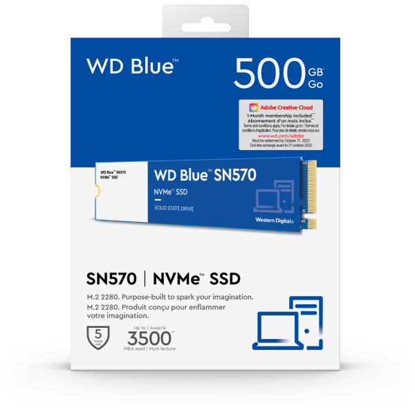 slide 3 of 7, WD Western Digital Blue Sn570 Internal Nvme Solid State Drive, 500Gb, 1 ct