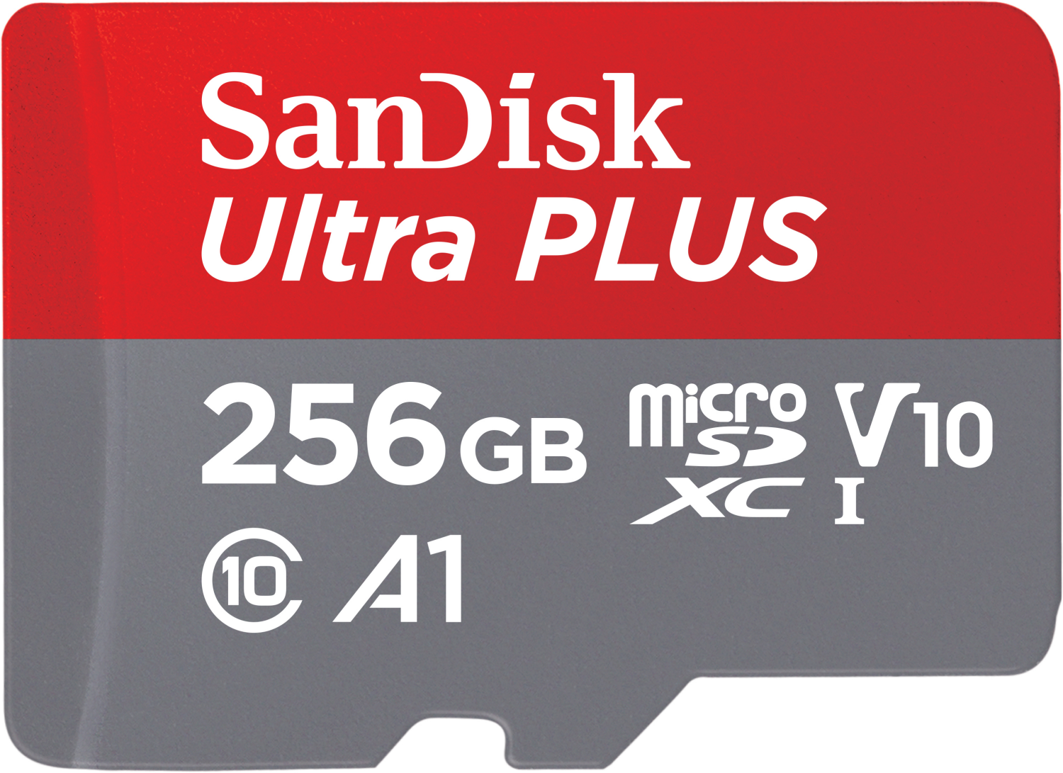 slide 1 of 2, SanDisk Ultra PLUS microSDXC UHS-I Card with Adapter - 256GB, 1 ct