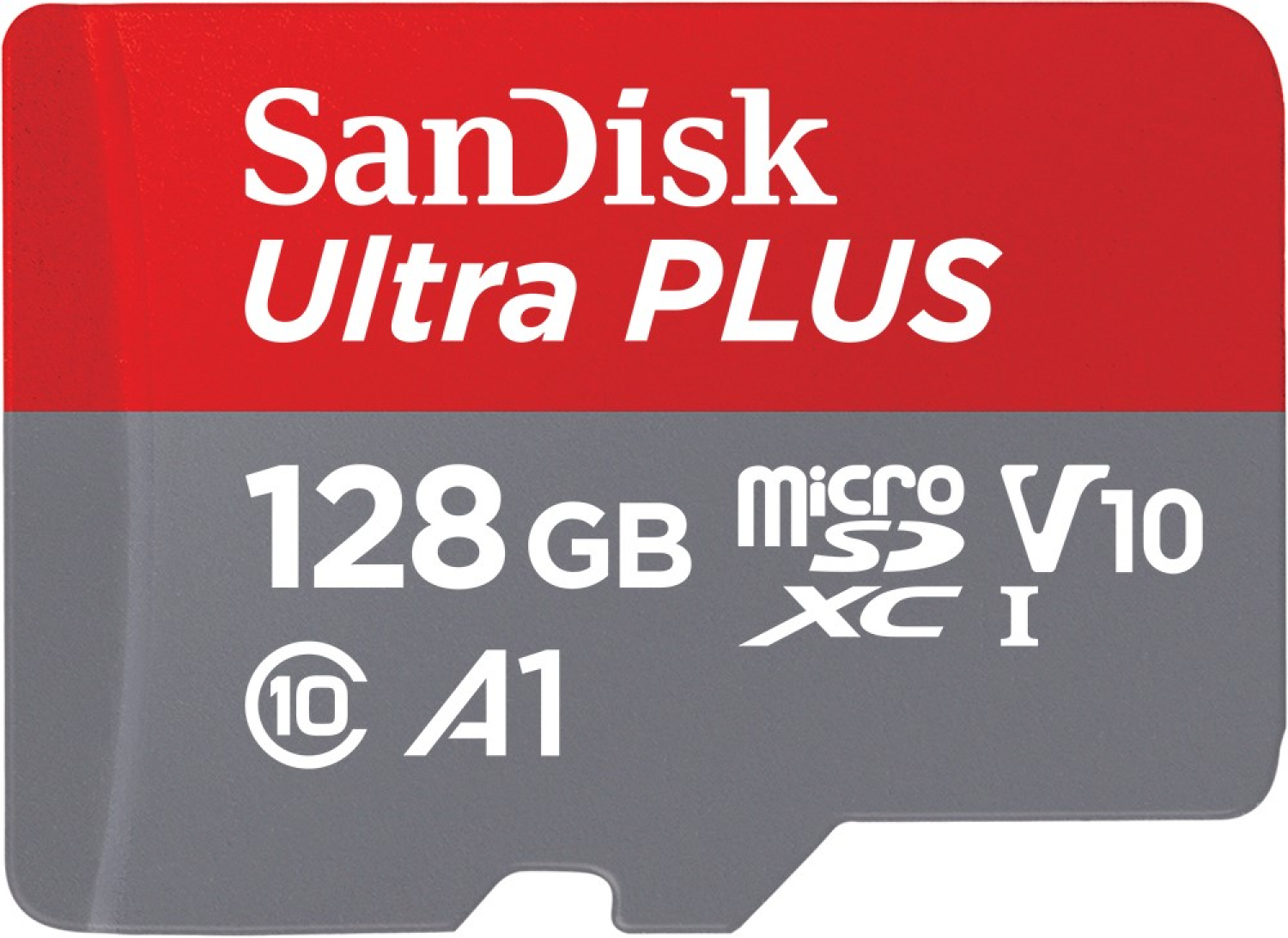 slide 1 of 2, SanDisk Ultra PLUS microSDXC UHS-I Card with Adapter - 128GB, 1 ct