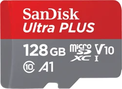 SanDisk Ultra PLUS microSDXC UHS-I Card with Adapter - 128GB