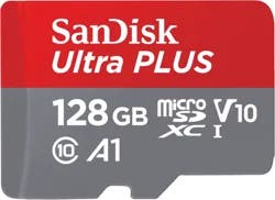 SanDisk Ultra PLUS microSDXC UHS-I Card with Adapter - 128GB