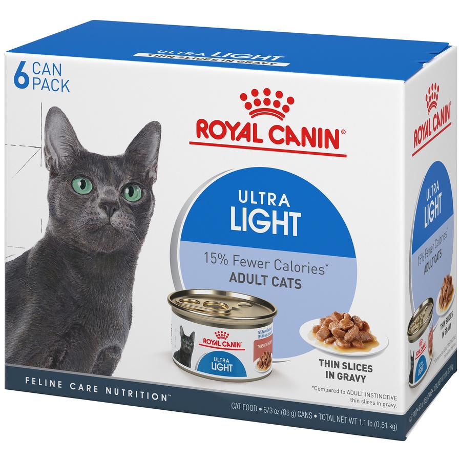 slide 7 of 9, Royal Canin Feline Health Nutrition Ultra Light Wet Cat Food Multipack, 6 ct; 3 oz