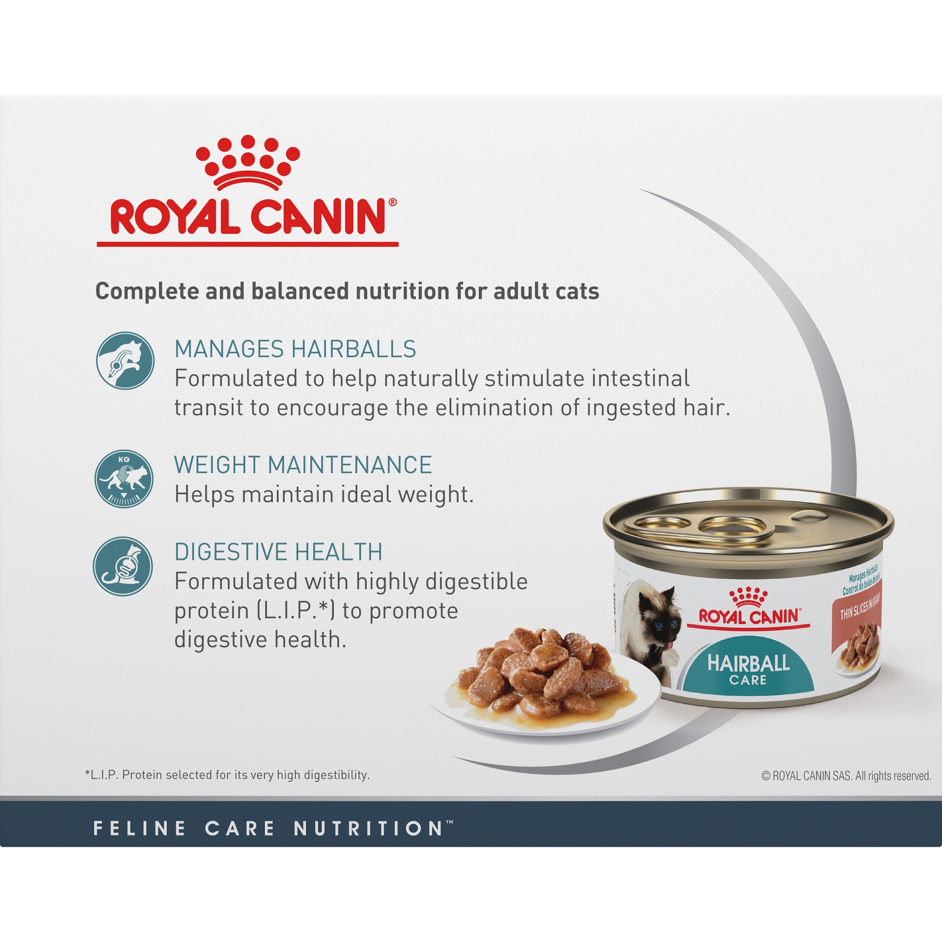 slide 2 of 9, Royal Canin Feline Health Nutrition Hairball Care Wet Cat Food Multipack, 6 ct; 3 oz