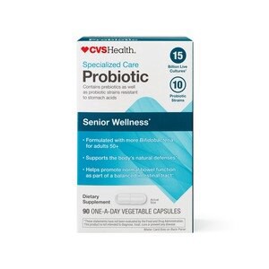 slide 1 of 1, CVS Health Senior Wellness Probiotic Capsules, 90 Ct, 1 ct
