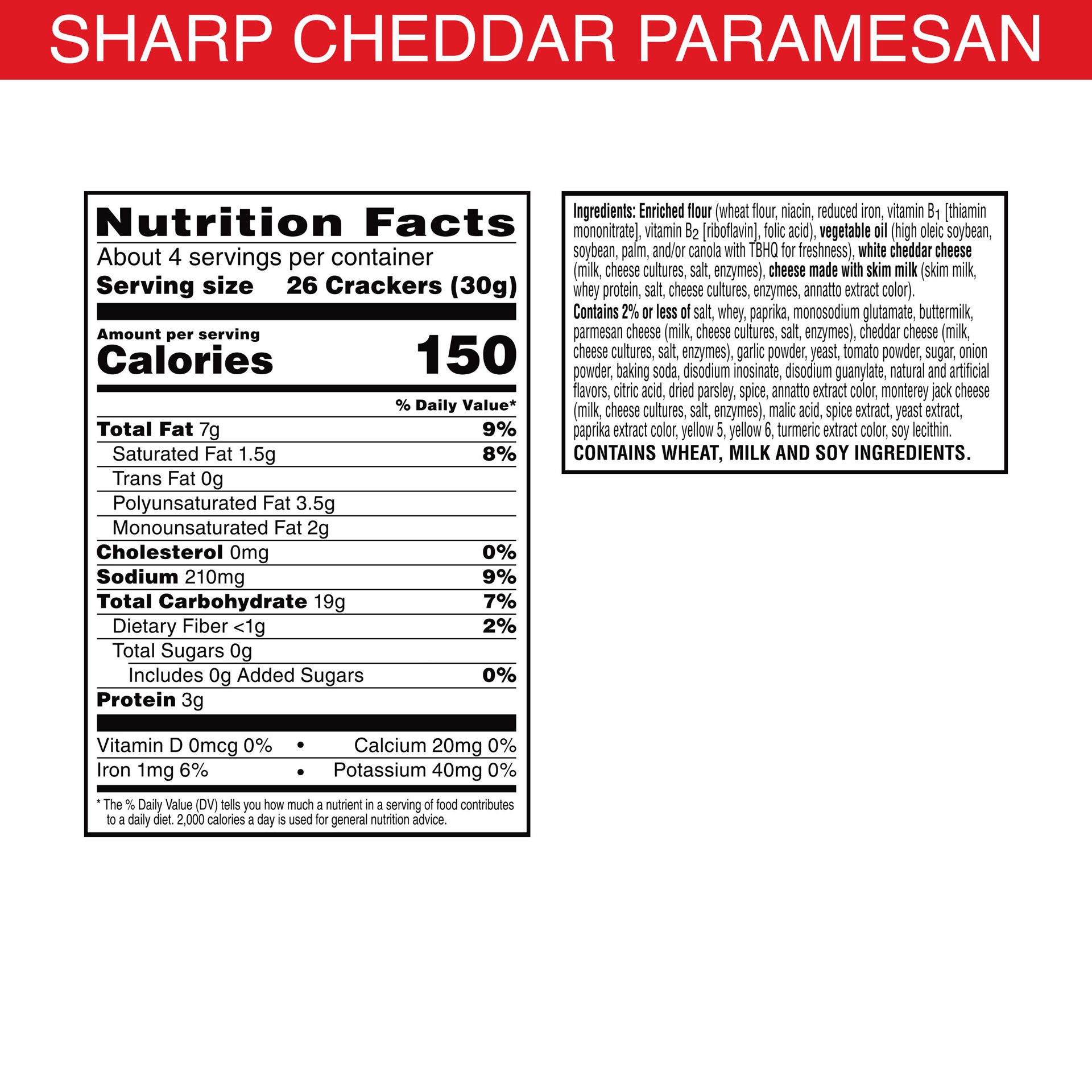 slide 2 of 5, Cheez-It DUOZ Cheese Crackers, Baked Snack Crackers, Office and Kids Snacks, Cheddar and Parmesan, 4.3oz Bag, 1 Bag, 4.3 oz