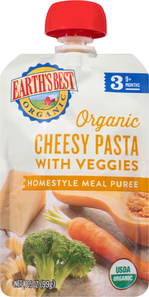 slide 5 of 10, Earth's Best Cheesy Pasta With Veggies, 3.5 oz