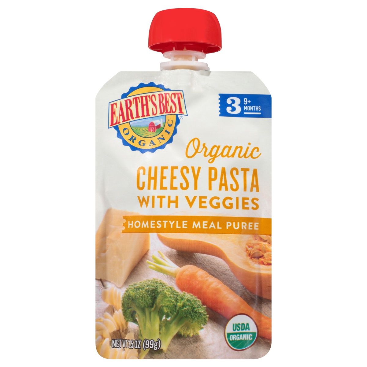 slide 1 of 1, Earth's Best Cheesy Pasta With Veggies, 3.5 oz