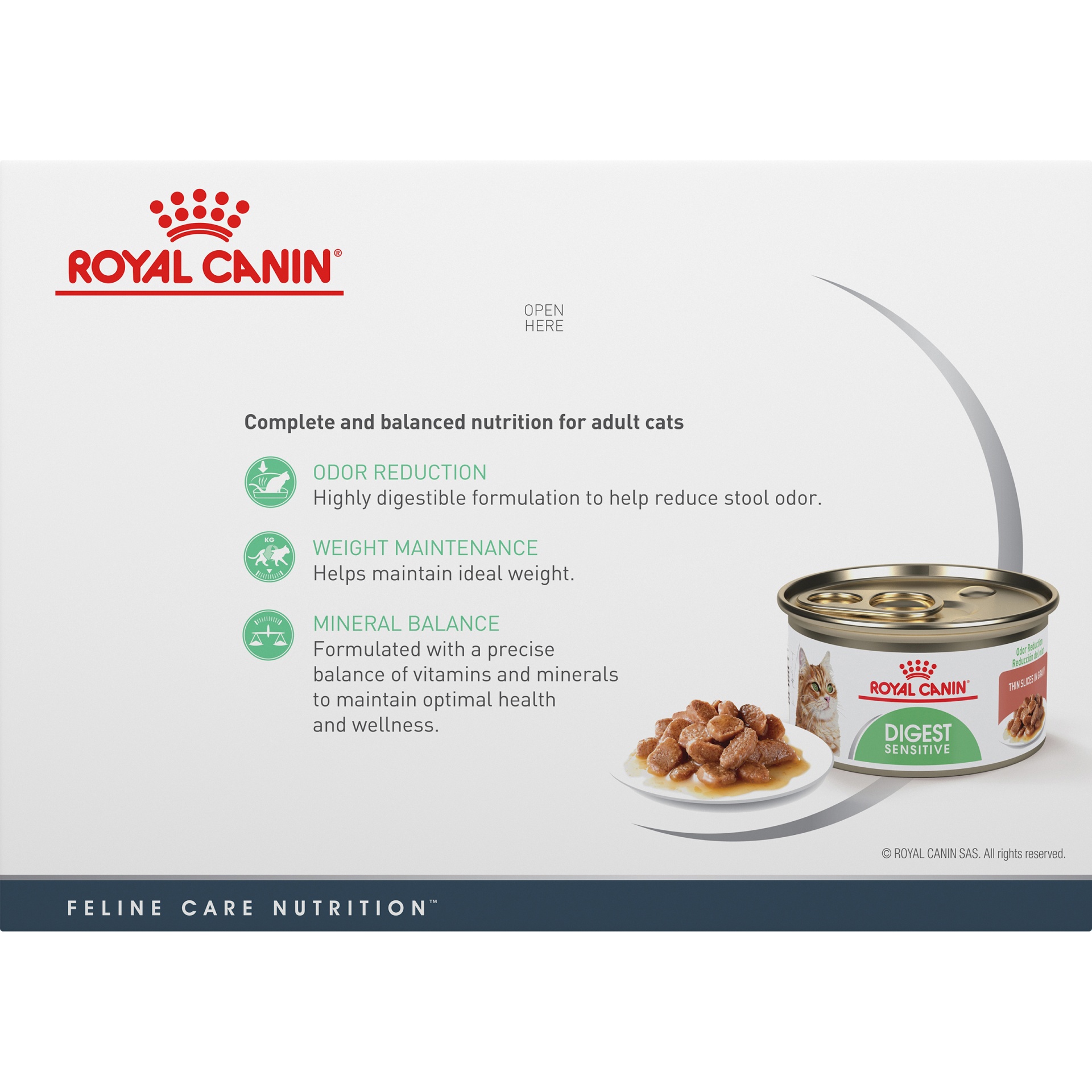 slide 4 of 9, Royal Canin Feline Care Nutrition Digest Sensitive Thin Slices In Gravy Canned Wet Cat Food, 3 oz