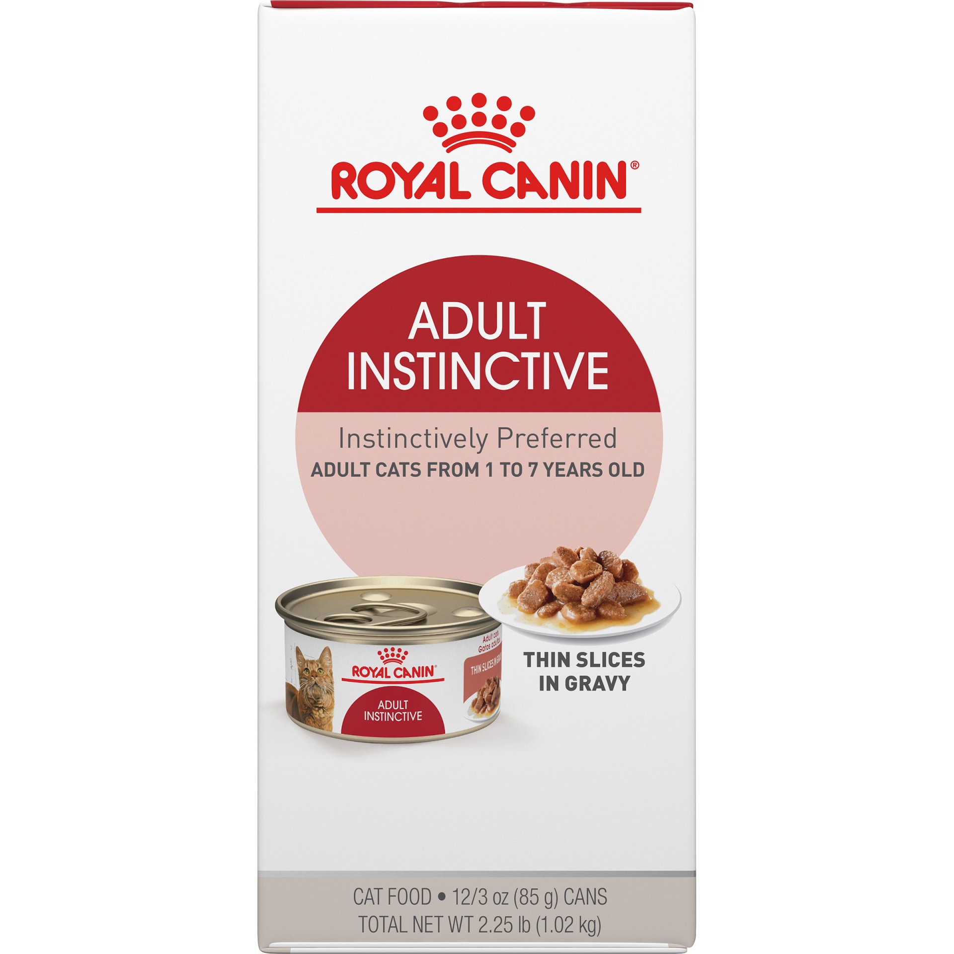 slide 7 of 9, Royal Canin Feline Health Nutrition Adult Instinctive Thin Slices In Gravy Canned Wet Cat Food, 3 oz